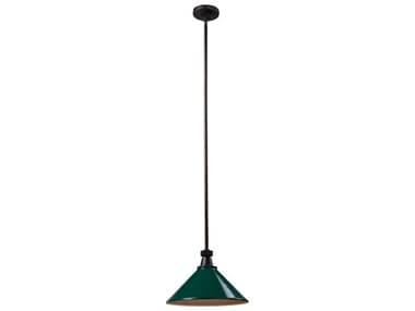 Elk Home Boulton 1-Light Oil Rubbed Bronze Green Pendant EK664821