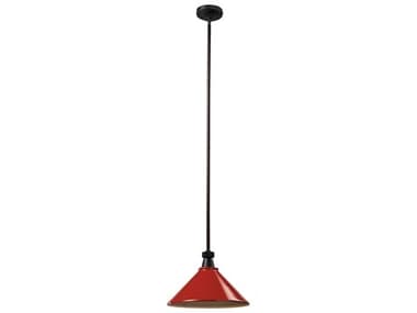 Elk Home Boulton 1-Light Oil Rubbed Bronze Red Pendant EK664831