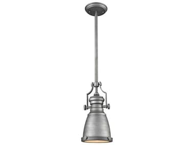 Elk Home Chadwick 1-Light Weathered Zinc Gray Bell Mini Pendant EK665891