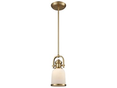 Elk Home Brooksdale 1-Light Satin Brass Bell Mini Pendant EK666911