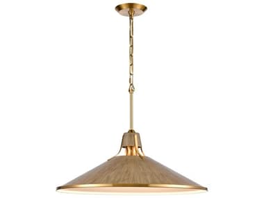 Elk Home 24" 1-Light Corkwood Satin Brass Pendant EK679451