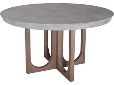 Elk Home Innwood 54" Round Stone Waxed Concrete Blonde Stain Dining Table EK70111497