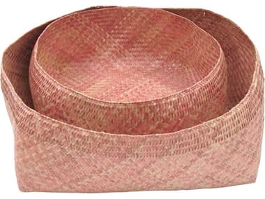 Elk Home Pink Begonia Decorative Woven Bowl EK784050