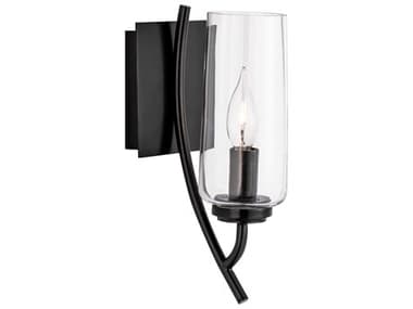 Elk Home Tulip 11" Tall 1-Light Acid Dipped Black Wall Sconce EK8153ADBCL