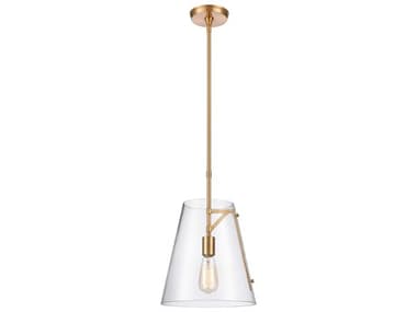 Elk Home 1-Light Satin Brass Clear Glass Mini Pendant EK821461
