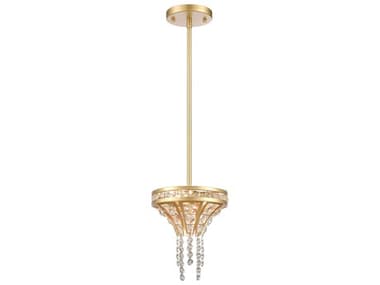 Elk Home Fantania 8" 2-Light Champagne Gold Crystal Glass Mini Pendant EK822252