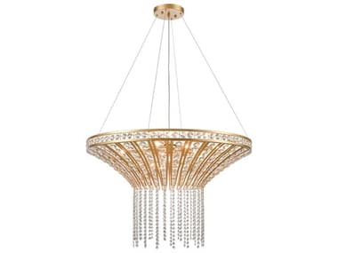 Elk Home Fantania 36" Wide 8-Light Champagne Gold Crystal Glass Candelabra Chandelier EK822298