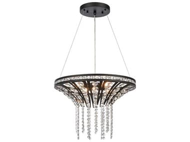 Elk Home Fantania 18" Wide 4-Light Matte Black Crystal Glass Candelabra Chandelier EK822374