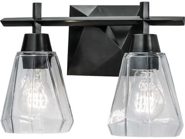 Elk Home Arctic 2-Light Acid Dipped Black Vanity Light EK8282ADBCL