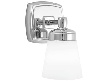 Elk Home Soft Square 1-Light Chrome Shiny Opal Wall Sconce EK8931CHSO