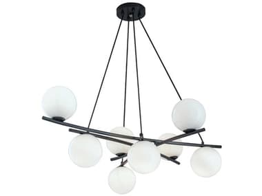 Elk Home Perch 8-Light Acid Dipped Black Opal Globe Chandelier EK9680ADBOP