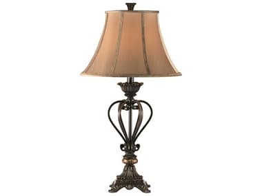 Elk Home Lyon Bronze Beige Faux Silk Softback Buffet Lamp EK97900
