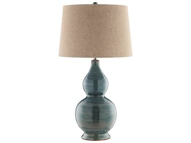 Elk Home Lara Blue Oatmeal Linen Hardback Buffet Lamp EK99784
