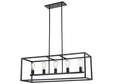 Elk Home Williamsport 5-Light Oil Rubbed Bronze Black Island Pendant EKCN150521