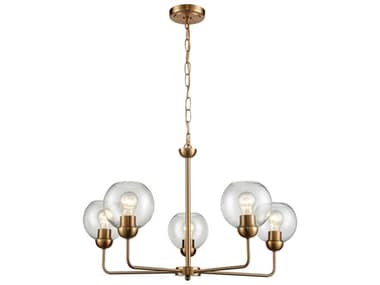 Elk Home Astoria 5-Light Satin Gold Globe Chandelier EKCN280525