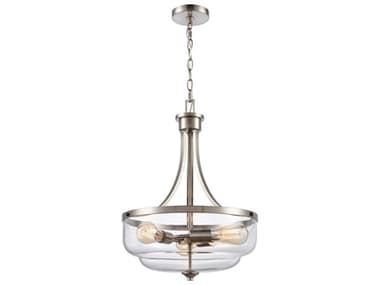 Elk Home Calistoga 17" 3-Light Brushed Nickel Bowl Pendant EKCN320342