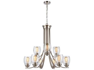 Elk Home Calistoga 9-Light Brushed Nickel Tiered Chandelier EKCN320922