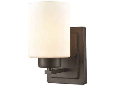 Elk Home Summit Place 9" Tall 1-Light Oil Rubbed Bronze Glass Wall Sconce EKCN579171