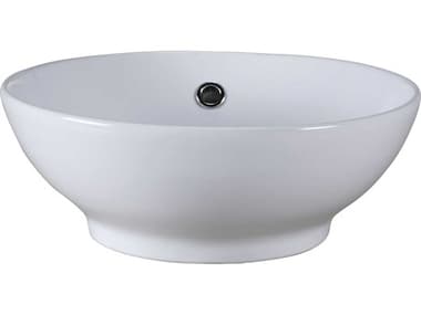 Elk Home Vitreous China White Round Vessel Sink EKCVE160RD