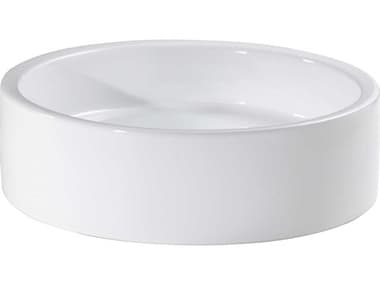 Elk Home Vitreous China White Cylindrical Vessel Sink EKCVE190RD