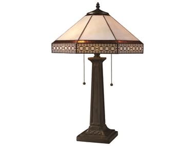 Elk Home Stone Filigree Tiffany Bronze Glass Table Lamp EKD1858