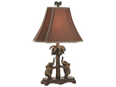 Elk Home Adamslane Bronze Copper Faux Silk Rectangle Softback Buffet Lamp EKD2475