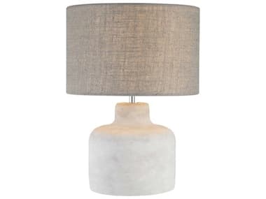 Elk Lighting Rockport Polished Concrete Gray Table Lamp with Light Grey Shade EKD2950