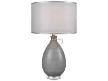 Elk Lighting Clothilde Grey Glaze Clear Acrylic Silver Buffet Lamp EKD3792