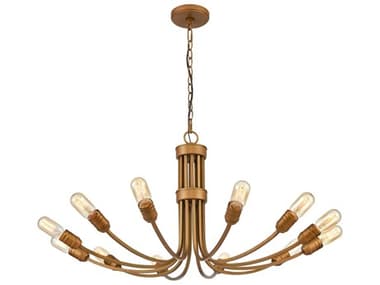 Elk Home Conway 12-Light Painted Aged Brass Chandelier EKD4454