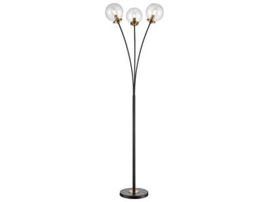 Elk Home Boudreaux 64" Tall Matte Black LED Floor Lamp with Clear Glass Shade EKD4481