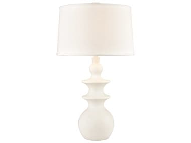 Elk Home Depiction Matte White Linen Hardback Buffet Lamp EKD4694