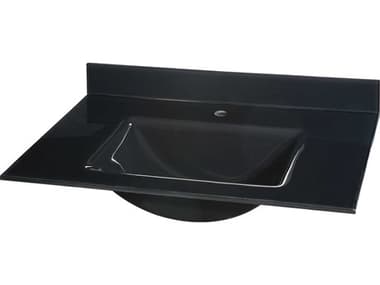 Elk Home Black Glass Vanity Top EKGST250BK