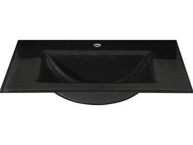 Elk Home Black Glass Vanity Top EKGST61MBK