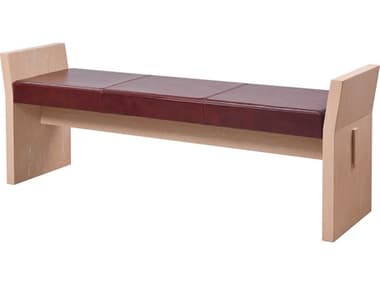 Elk Home Natural Brown Leather Accent Bench EKH001510812