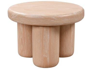 Elk Home Round Wood Light Oak Natural End Table EKH001510825