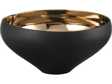 Elk Home Greer Matte Black / Gold Glazed Decorative Bowl EKH00179754