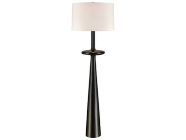 Elk Home Abberley 69" Tall Black White Texture Linen Hardback Floor Lamp EKH001911559