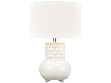Elk Home Delia White Linen Hardback Table Lamp EKH00197991