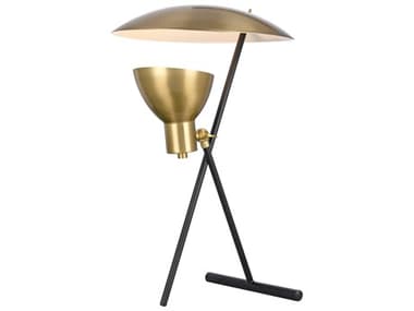 Elk Home Wyman Square Satin Gold Matte Black Metal Desk Lamp EKH00199511