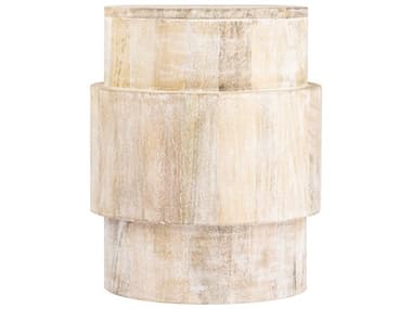 Elk Home Round Wood Whitewash End Table EKH08069261B