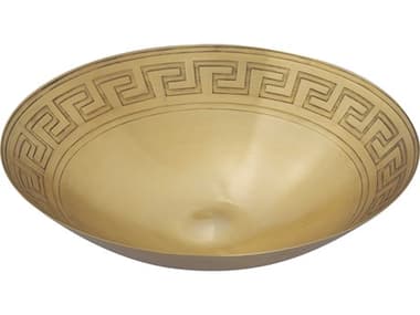 Elk Home Greek Key Antique Brass Decorative Centerpiece Bowl EKH080710668