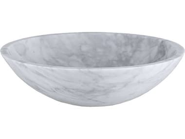 Elk Home White Carrara Round Stone Vessel Sink EKMAVE170CWT