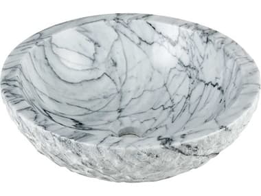 Elk Home Round White Carrara Vessel Sink EKMAVE180CWT