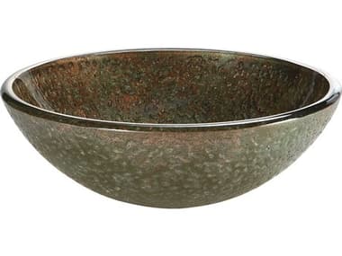 Elk Home Reflex Green Gold Round Vessel Sink EKRVE165SGG