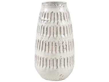 Elk Home Muriel Aged White Glazed 9'' High Vase EKS00178208