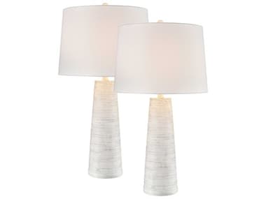 Elk Home Kent Light Gray White Linen Hardback Buffet Lamp Set of 2 EKS001910288S2