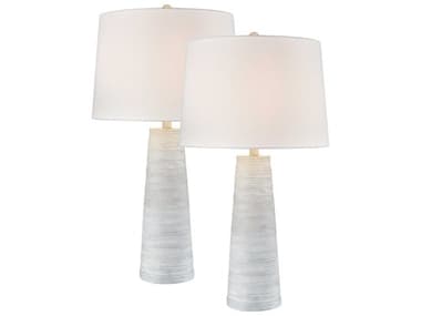 Elk Home Kent Light Blue White Linen Hardback Buffet Lamp Set of 2 EKS001910289S2