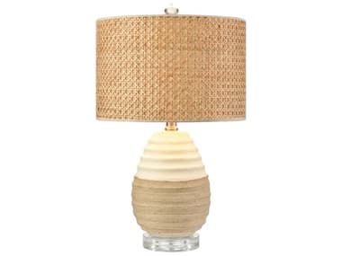 Elk Home Hobart White Natural Brown Table Lamp EKS001911175