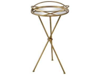 Elk Home Round Mirror Brass End Table EKS003511197