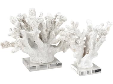 Elk Home Coral White Sculptures (Set of 2) EKS00368945S2